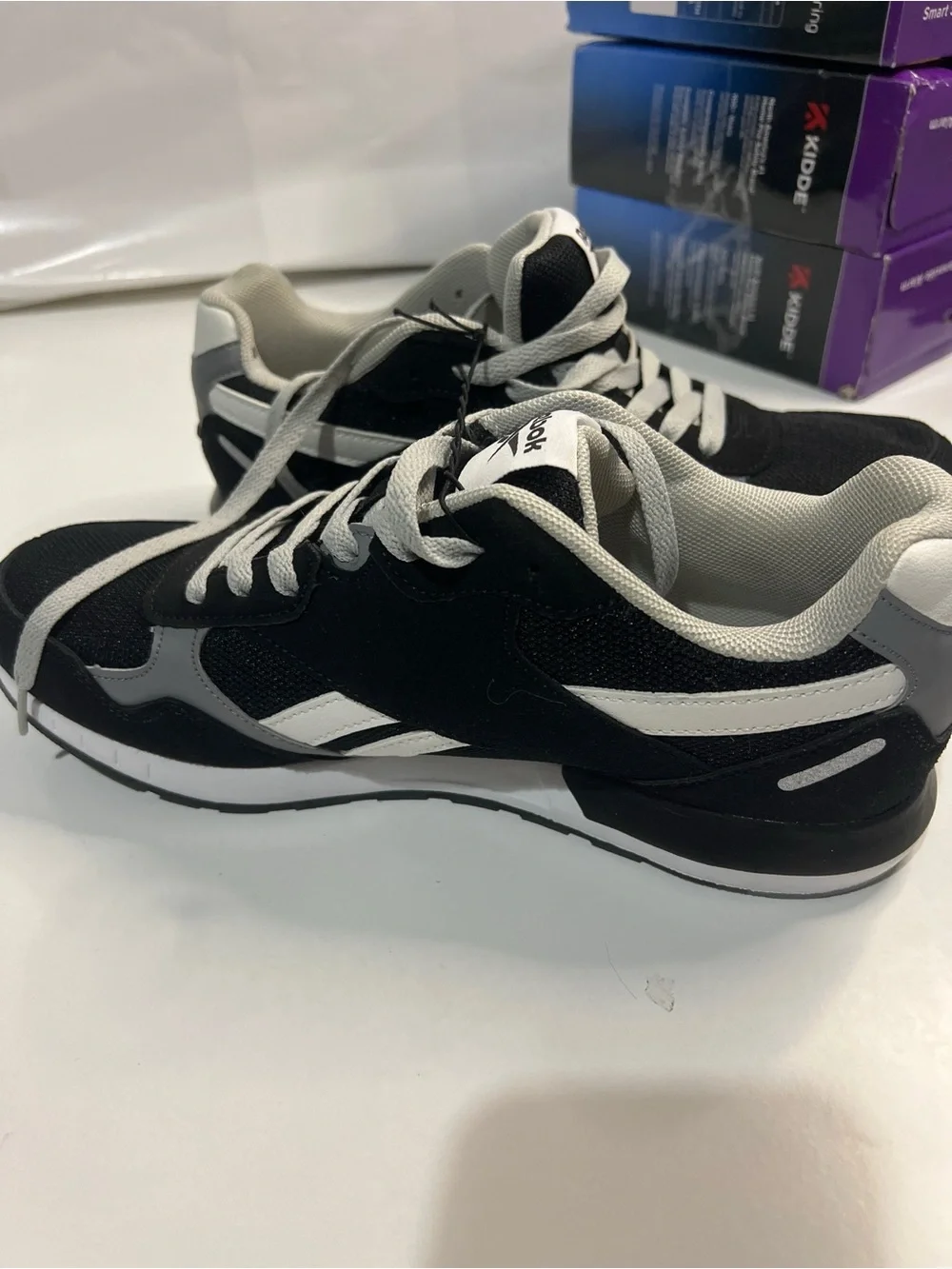 Reebok Men's Black, White & Gray Retro Runner Sneakers